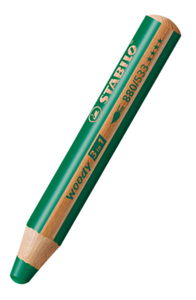 10er-PACK STABILO WOODY 3-IN-1 BUNTSTIFT – RUNDER HOLZSTIFT, FÜR FENSTER & MEHR (10 Mm DICKE)