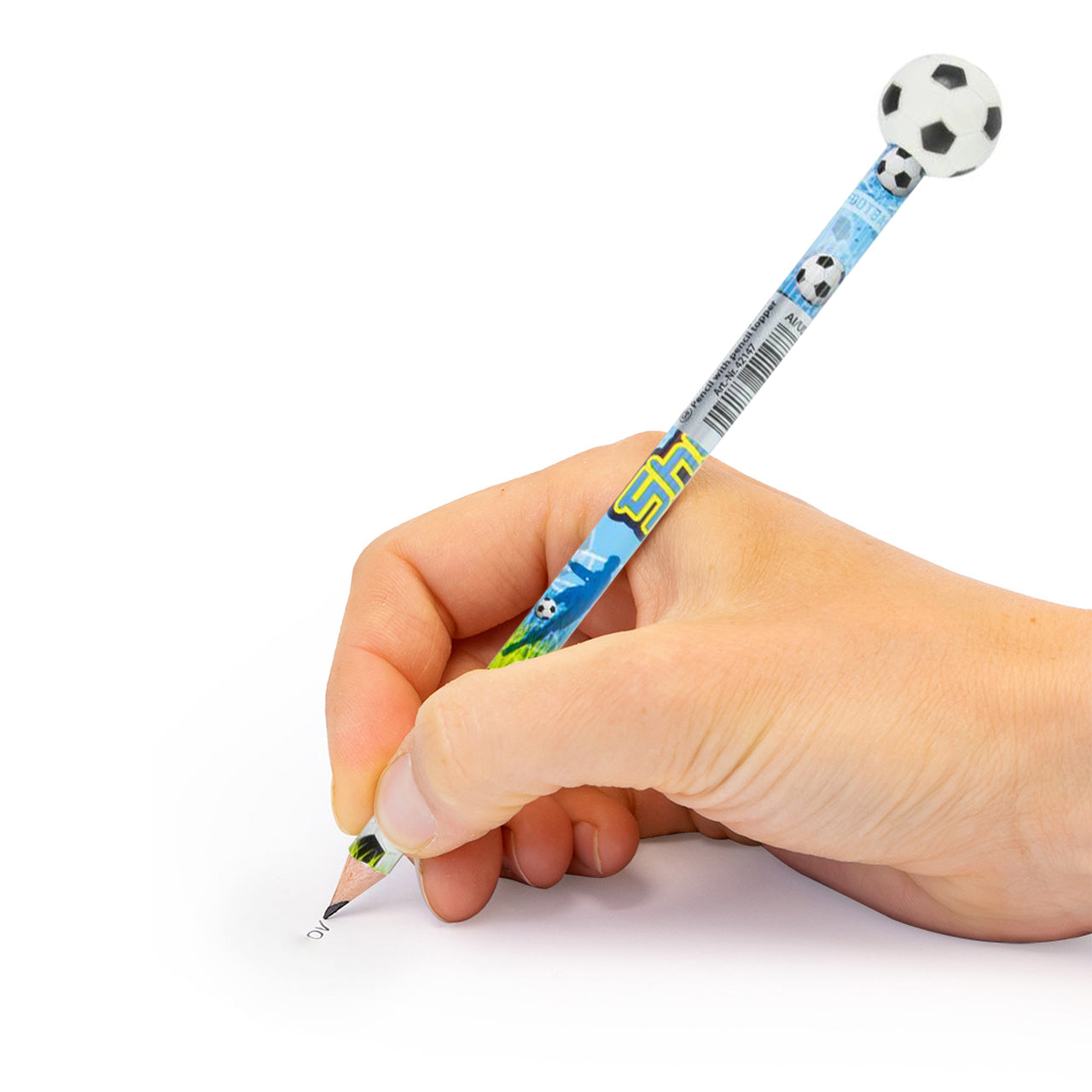 STYLEX Bleistift mit Stiftbeschwerer Radiergummi · Fußball