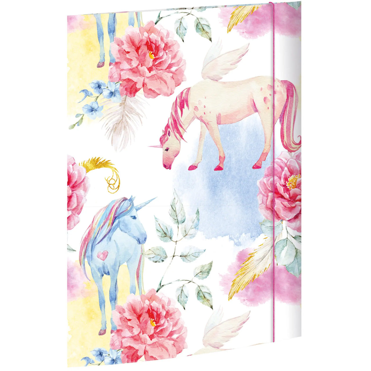 Sammelmappe-Zeichenmappe-A3-Karton-Motiv-Einhorn-Maedchen-45327-RNK-Verlag-lafueliki