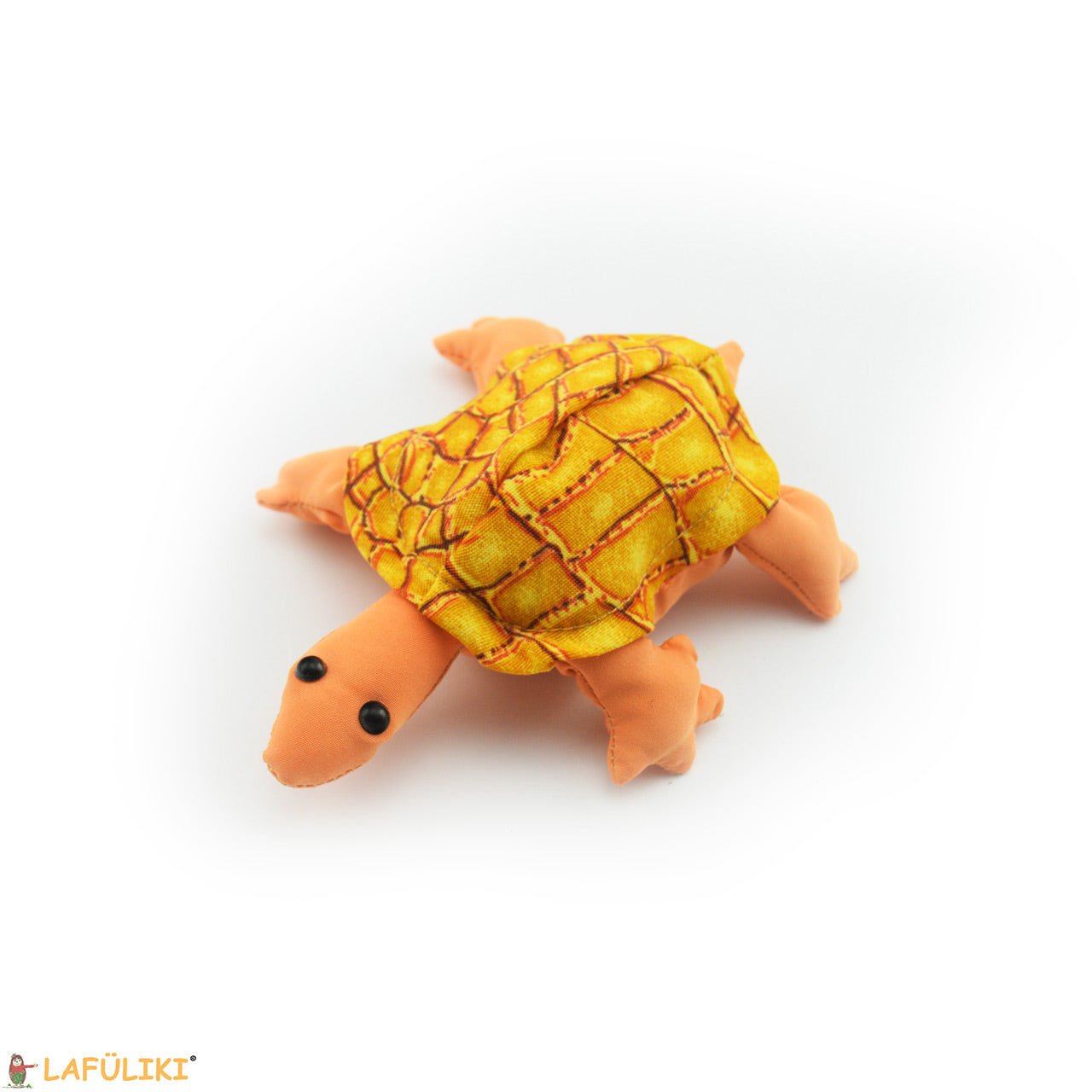 Sandtier-Schildkroete-jobasa-sattler-gelb-orange-lafueliki