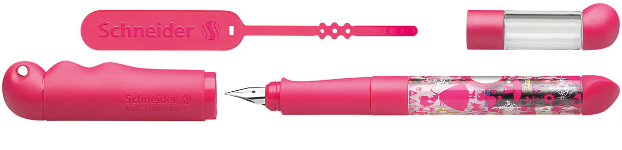 Schneider-Base-Kid-Fuellfederhalter-Fueller-fuer-Rechtshaender-pink-Prinzessin