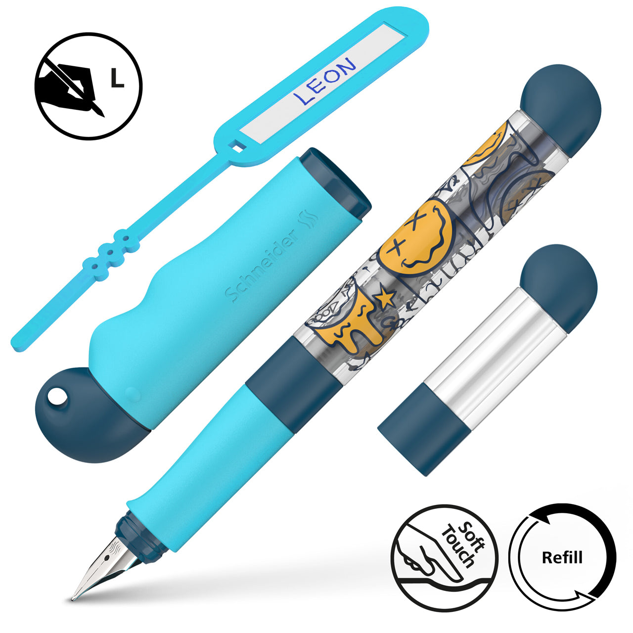 Schneider-Base-Kid-Linkshaender-Fueller-blau-tuekis-162913-Schulfueller-Fuellhalter-kaufen-lafueliki