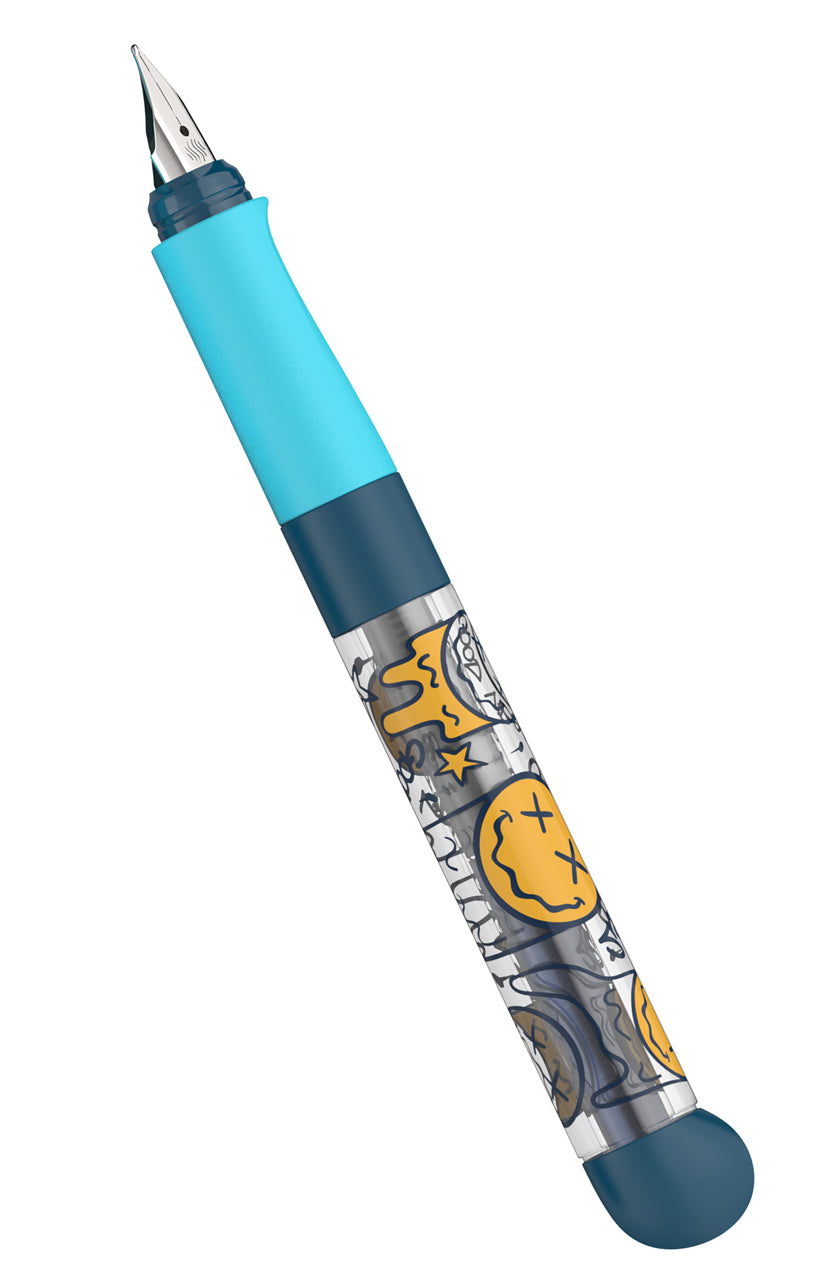 Schneider-Base-Kid-Linkshaender-Fueller-blau-tuekis-162913-Schulfueller-Fuellhalter-offen-lafueliki