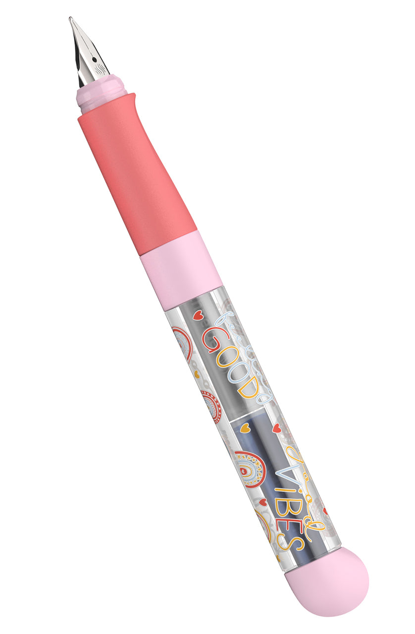 Schneider-Base-Kid-Linkshaender-Fueller-rosa-rot-162918-Schulfueller-Fuellhalter-offen-lafueliki