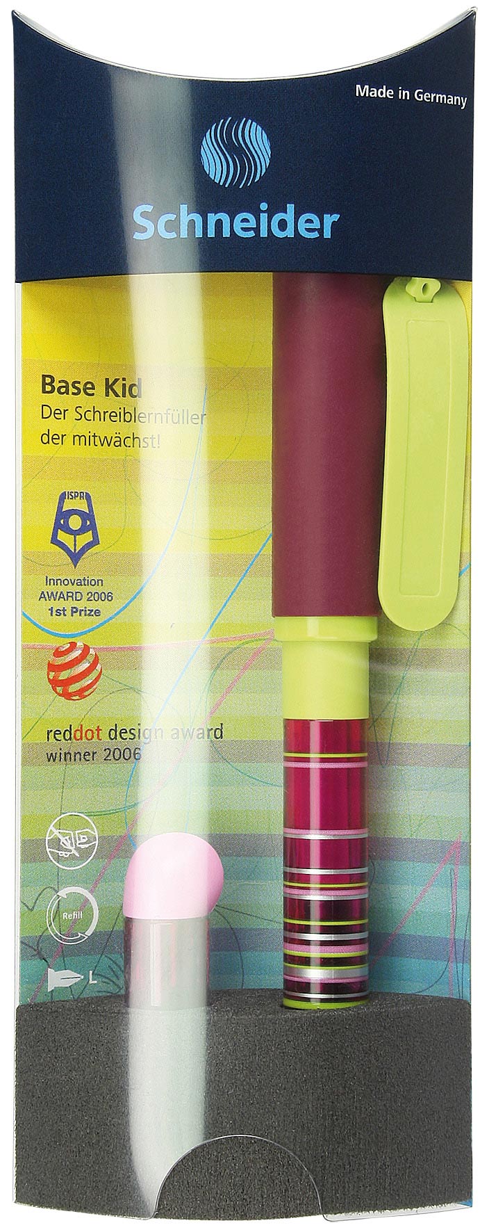 Schneider-Base-Kid-Linkshaender-rosa-ringe-verpackt