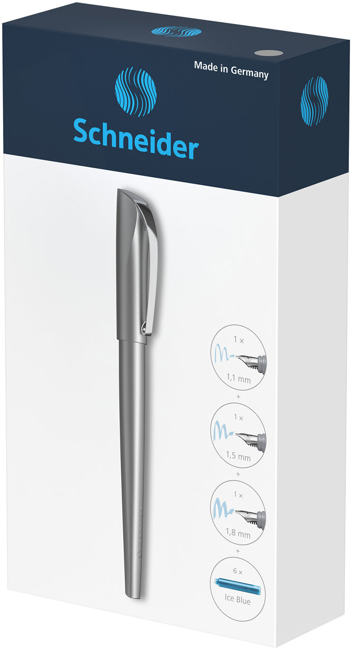 Schneider-Kalligrafie-Fueller-Callissima-Geschenkset-anthrazit-geschenkverpackung-lafueliki