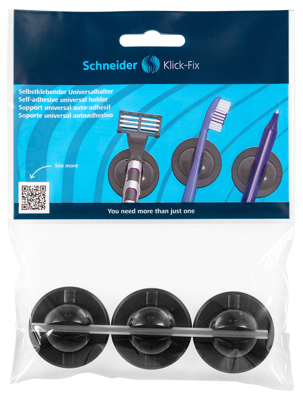 Schneider-Klick-Fix-Universalhalter-3er-Set-schwarz-74101-lafueliki