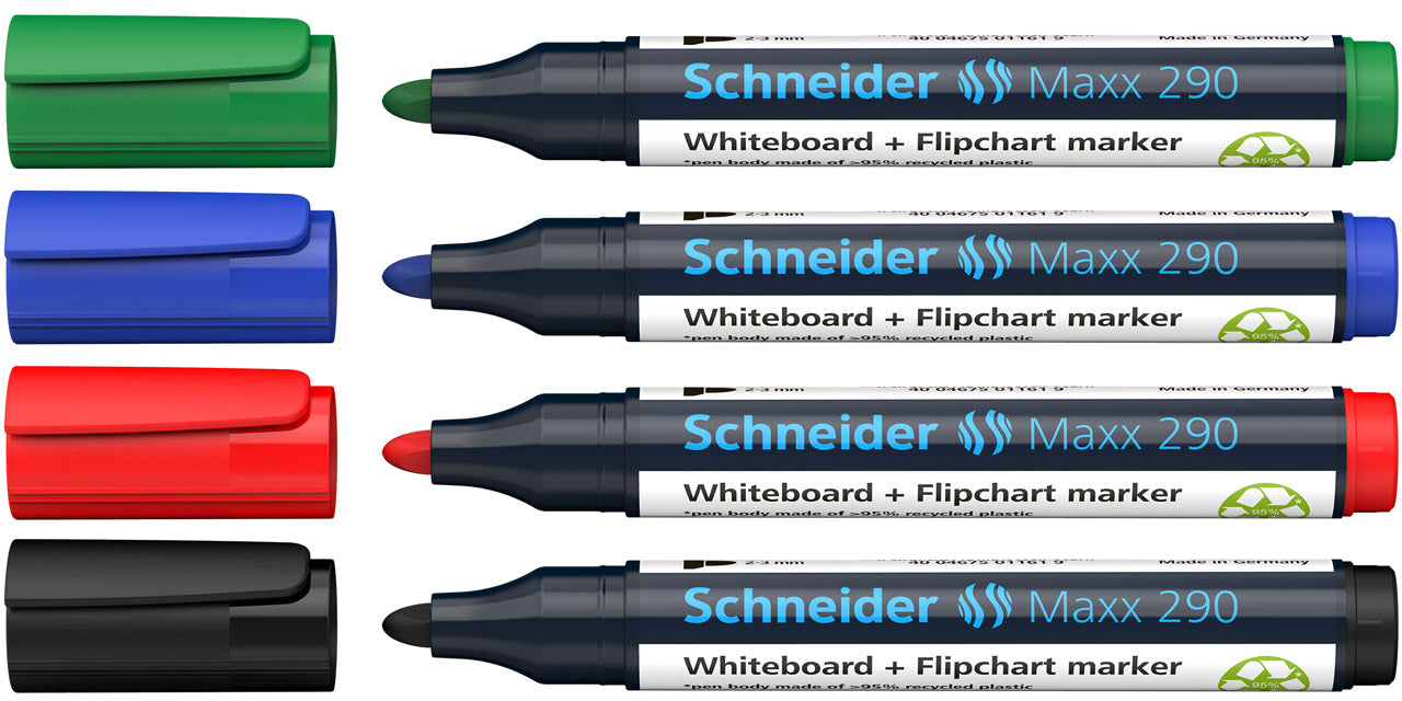 Schneider Maxx 290 Marker für Whiteboard und Flipchart bei den Stifte ist die Kappe geöffnet