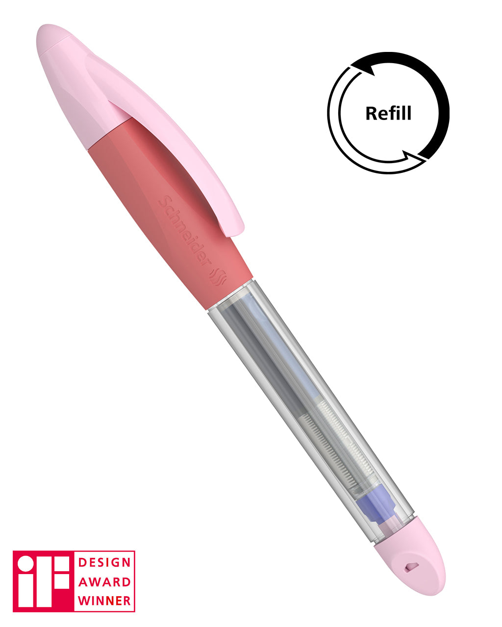 Schneider-Patronenroller-Base-Ball-Tintenroller-188338-lachs-rose-lafueliki