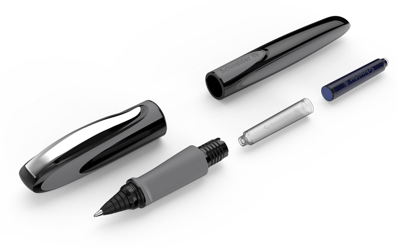 Schneider-Patronenroller-Ray-Tintenroller-onyx-schwarz-offen-187807