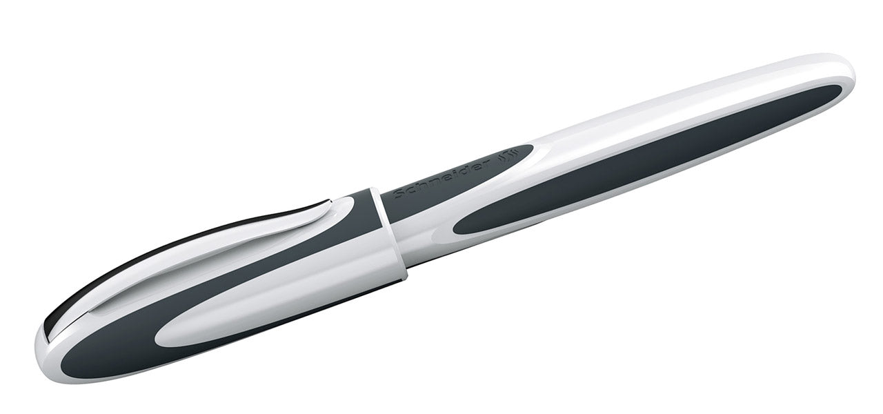 Schneider-Patronenroller-Ray-Tintenroller-weiss-dunkelgrau-kappe-187849