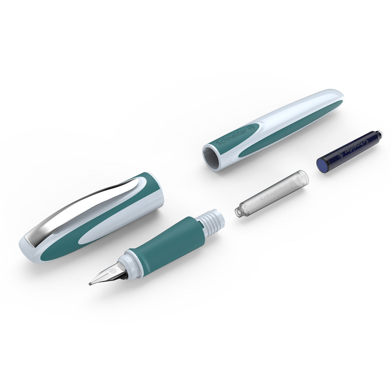 Schneider-Schulfueller-Ray-M-Linkshaender-teal-weiss-tuerkisgruen-168405-lafueliki