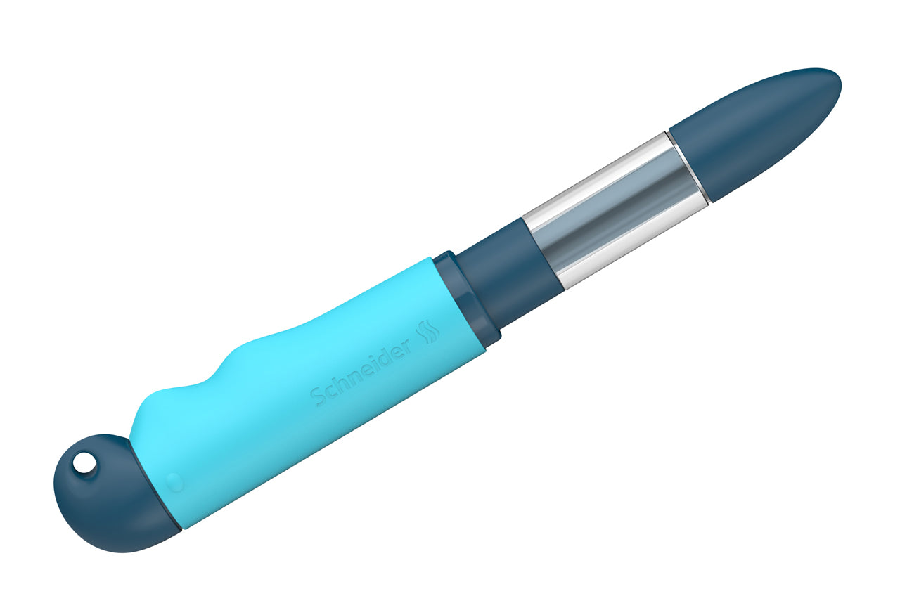 Schneider-Senso-Tintenroller-mit-Andruckwarnung-188733-blau-tuerkis-kappe-geschlossen-lafueliki