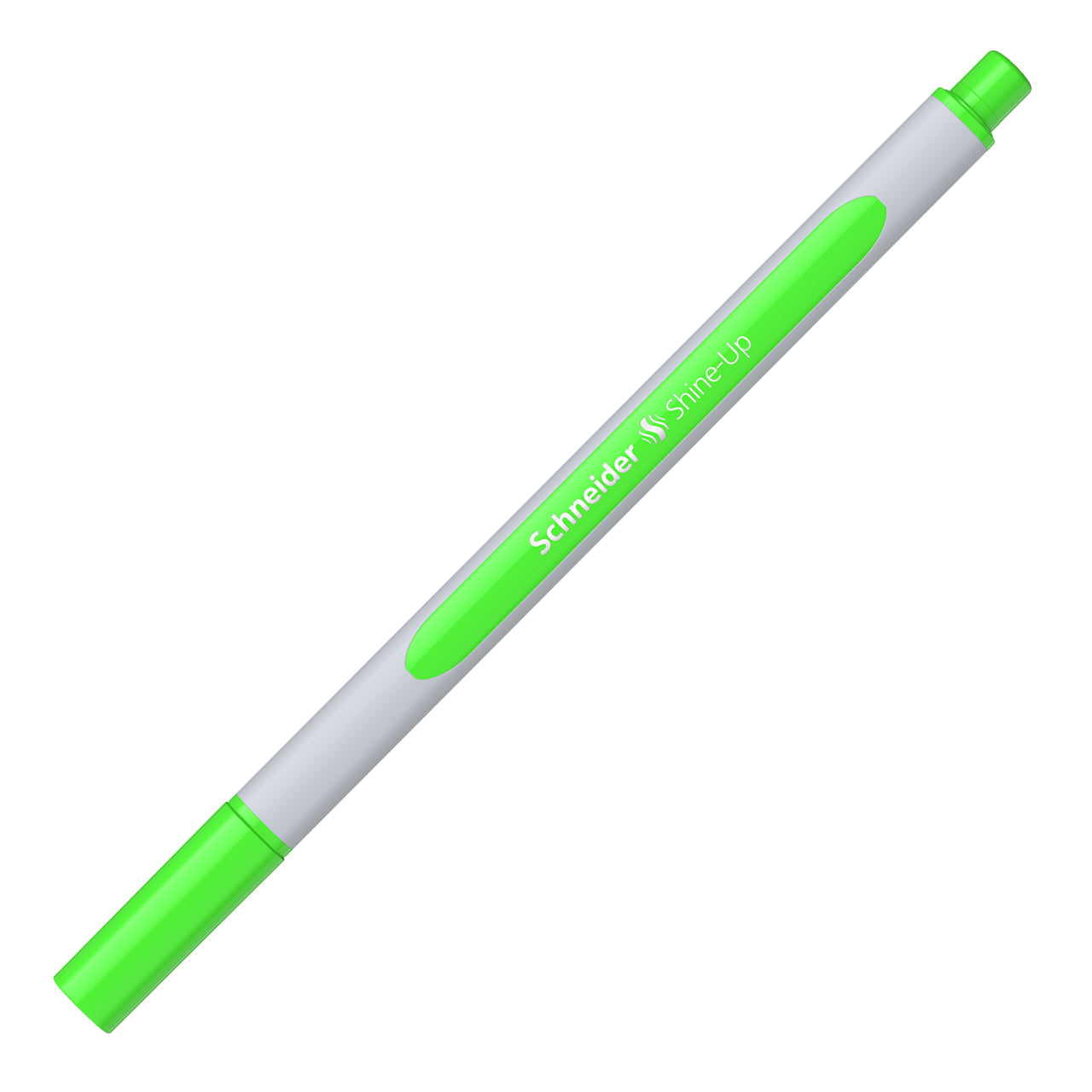Schneider-Textmarker-Shine-Up-duenn-gruen-112004-kappe-geschlossen