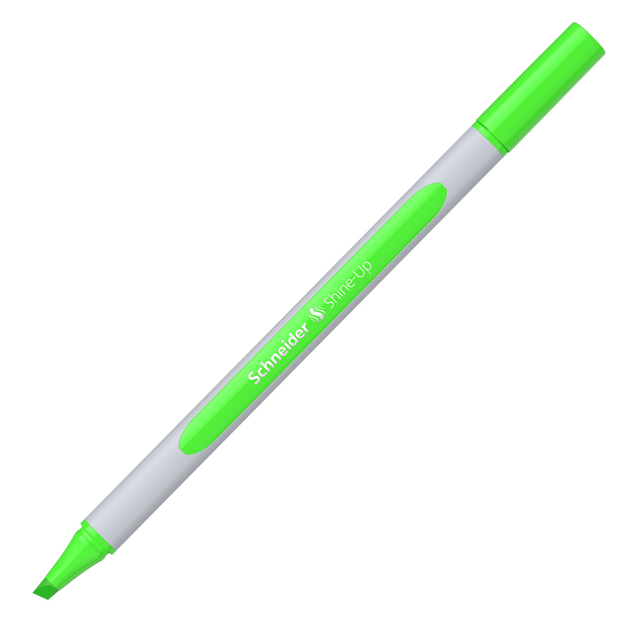 Schneider-Textmarker-Shine-Up-duenn-gruen-112004-kappe-offen