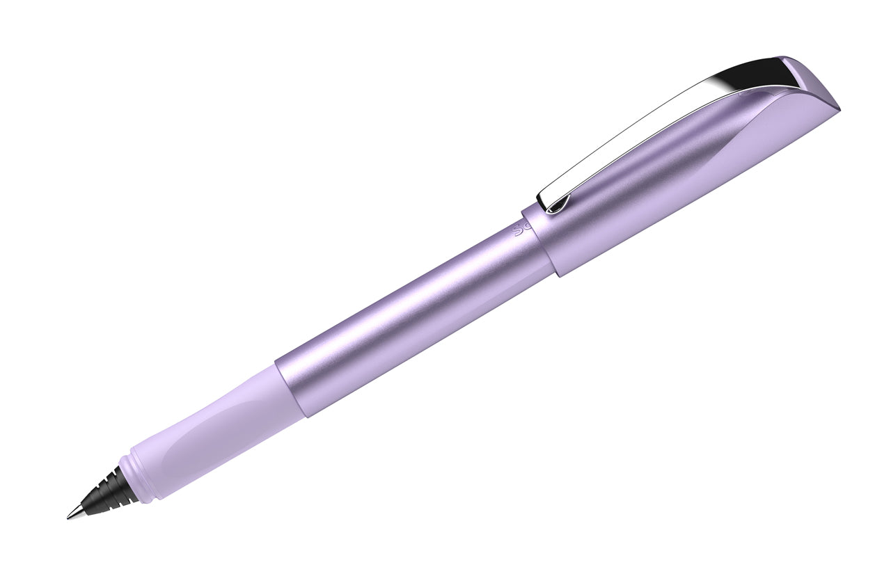 Schneider-Tintenroller-Ceod-Shiny-lilac-lila-mit-metallspitz-nicht-radierbar-186256-kappe-auf-stift-lafueliki