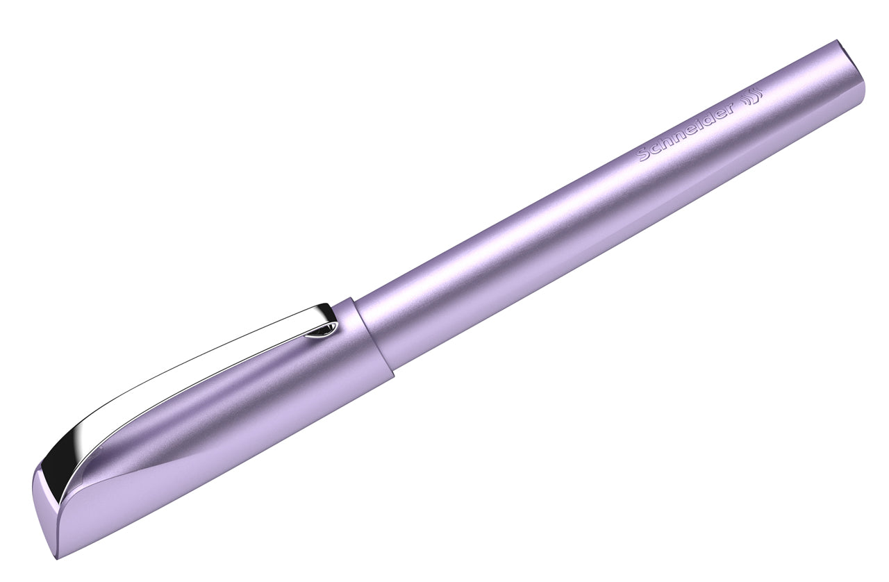 Schneider-Tintenroller-Ceod-Shiny-lilac-lila-mit-metallspitz-nicht-radierbar-186256-stift-geschlossen-lafueliki