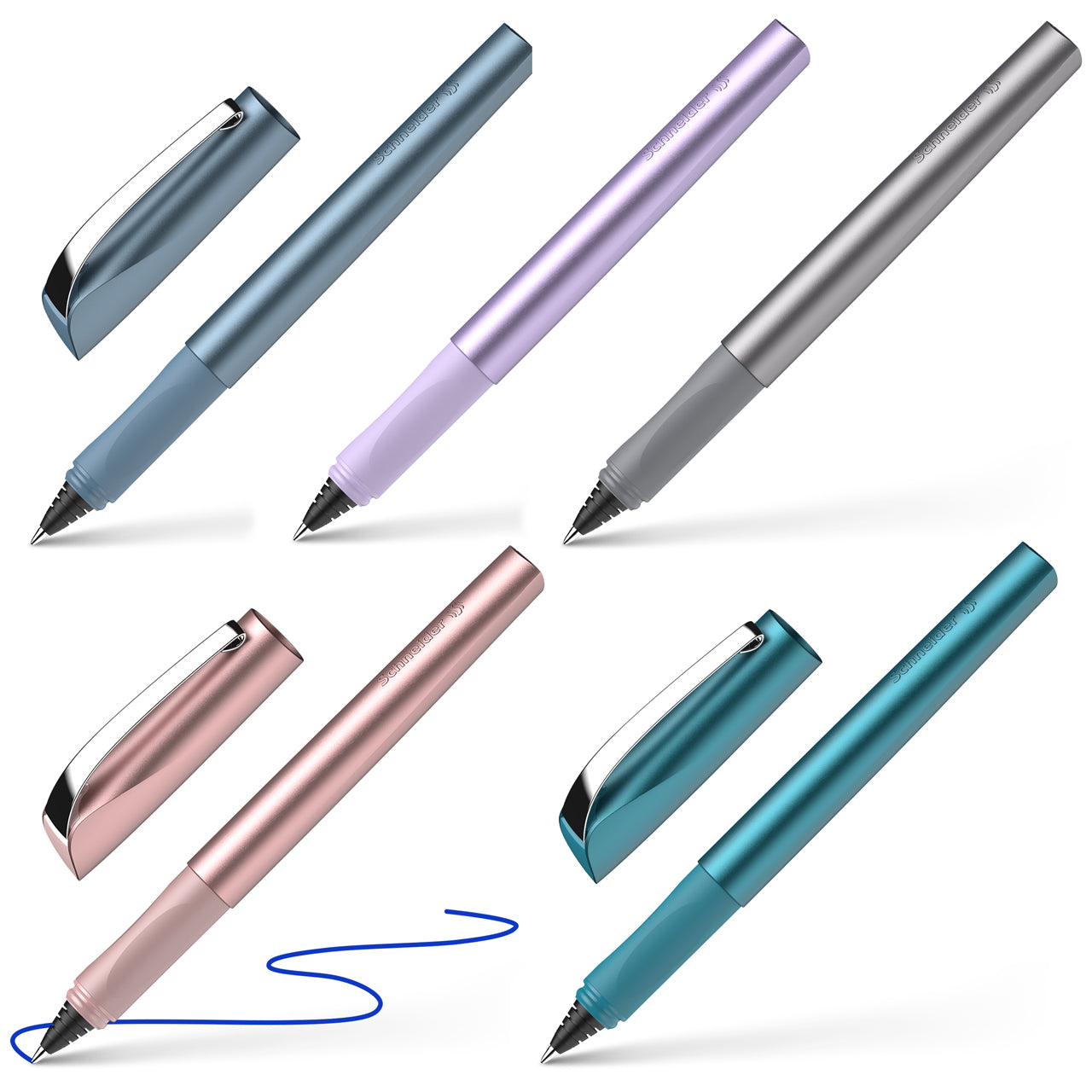 Schneider-Tintenroller-Ceod-Shiny-metallspitz-Patronen-roller-fuer-die-schule-lafueliki