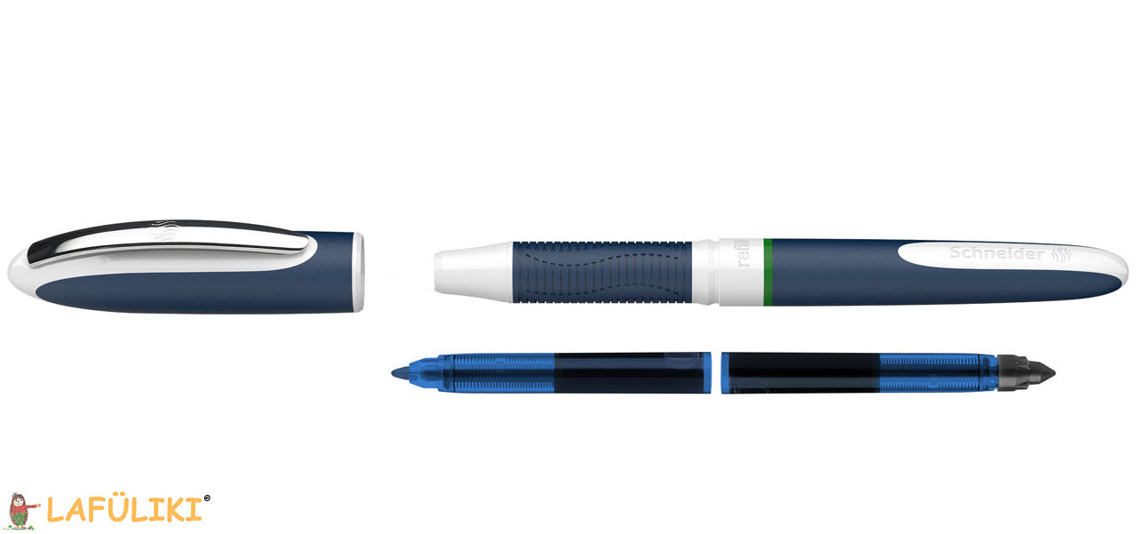 Schneider-Tintenroller-one-Change-Schnelltrocknende-Tinte-gruen-patronenroller-lafueliki
