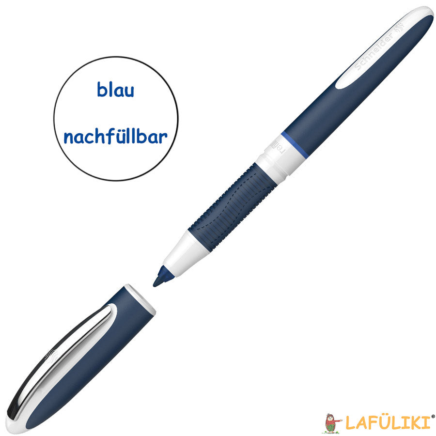 Schneider-Tintenroller-one-Change-schnelltrocknend-183701-blau-lafueliki