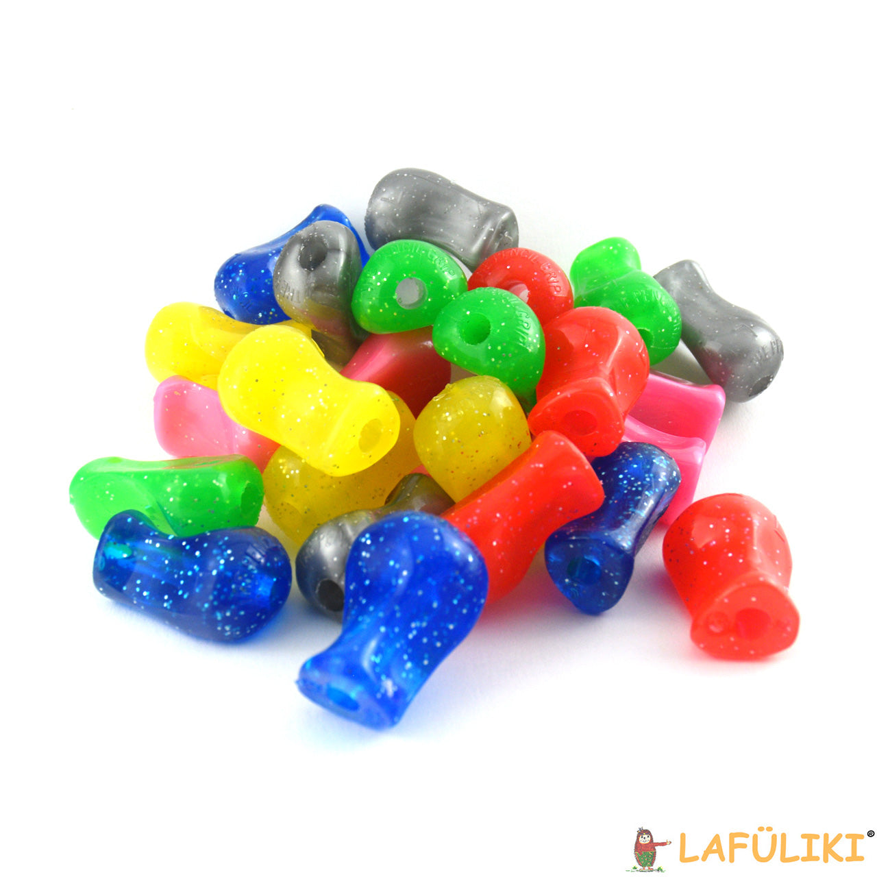 Schreibhilfen-Set-Pencil-Grip-mini-glitzer-6307-25_Stueck-lose-Kinder-Griffhilfe-lafueliki