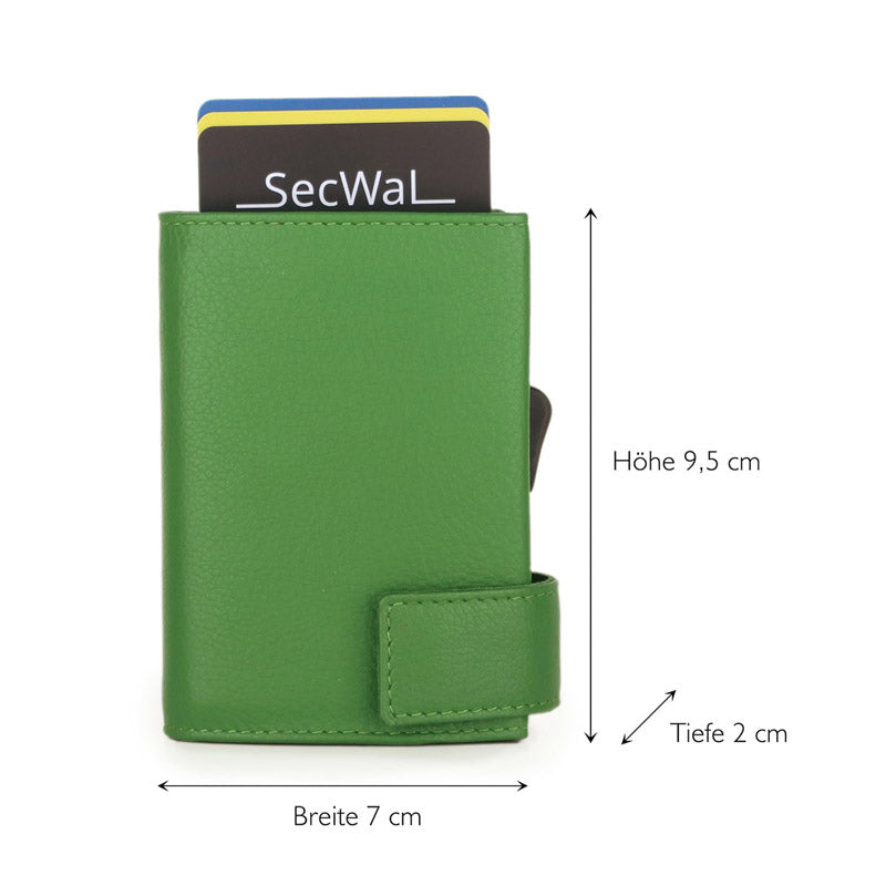 SecWal-Kartenetui-mit-Muenzfach-Leder-SW2-05-gruen