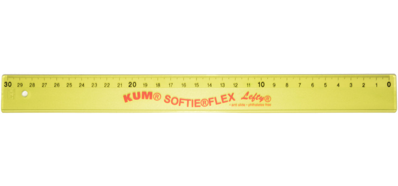 Softieflex-Lineal-30-cm-fuer-Linkshaender-hellgruen