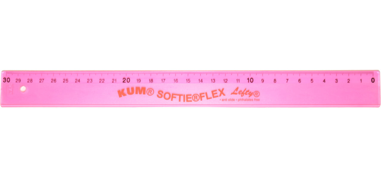 Softieflex-Lineal-30-cm-fuer-Linkshaender-pink