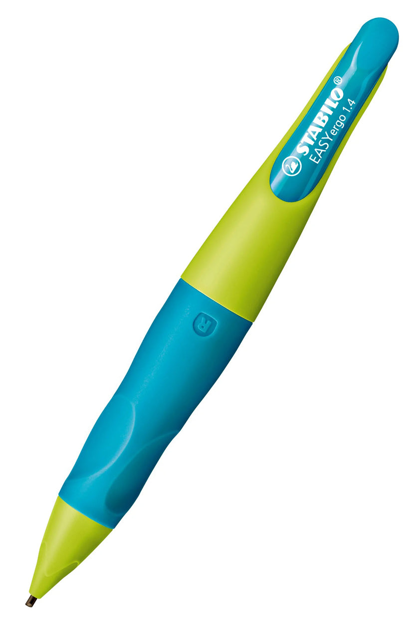 Stabilo-EASYergo-1-4-Druckbleistift-Rechtshaender-hellgruen-hellblau-7882-8-hb-stift-lafueliki