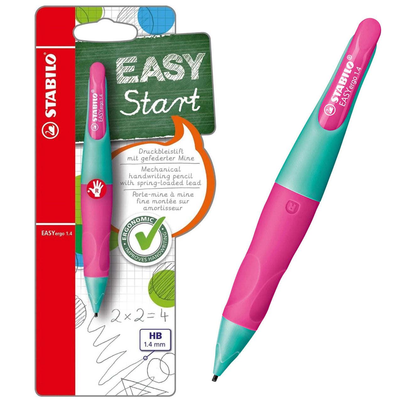 Stabilo-EASYergo-1-4-Druckbleistift-Rechtshaender-tuerkis-pink-7882-5-hb-online-kaufen-lafueliki