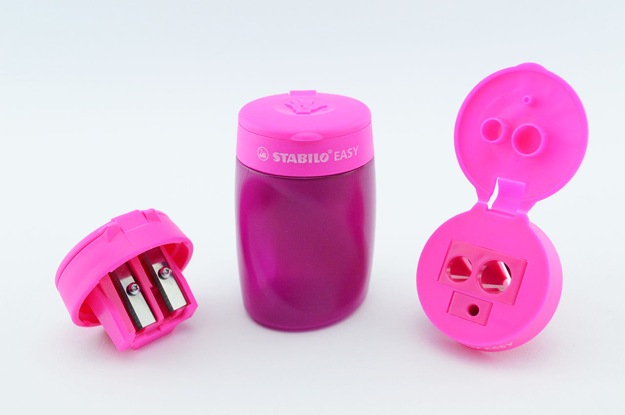 Stabilo-Easy-sharpening-box-Linkshaender-pink