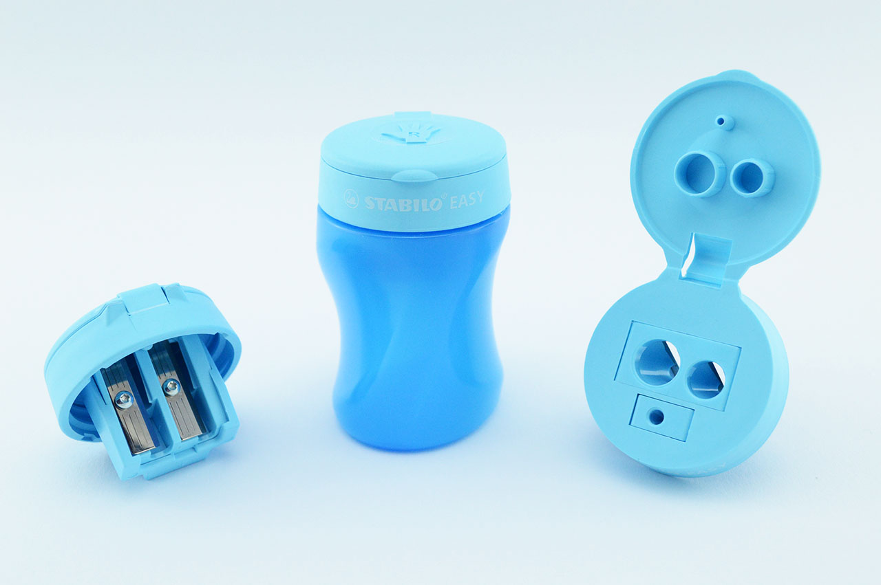 Stabilo-Easy-sharpening-box-Rechtshaender-hellblau