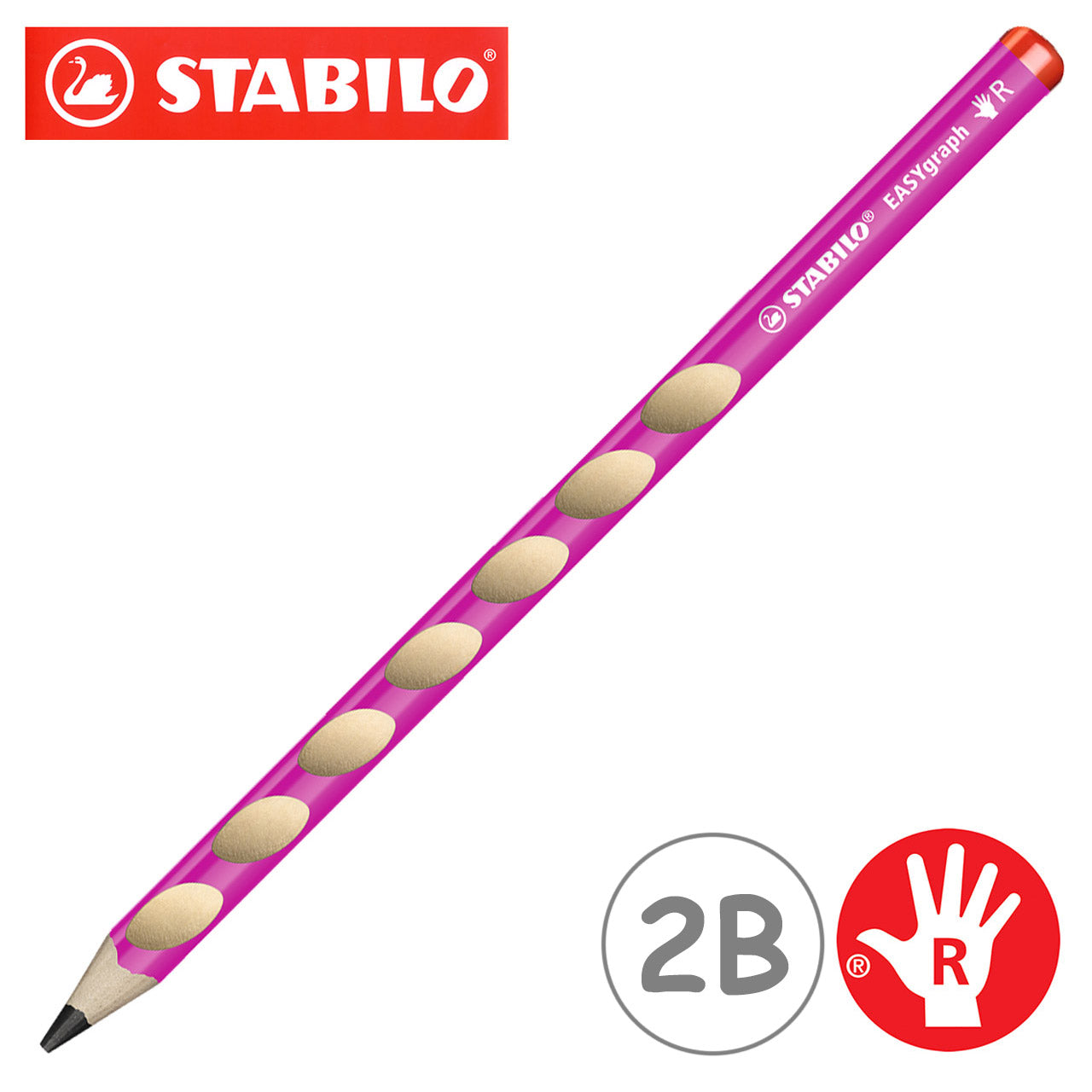 Stabilo-easy-graph-2B-Bleistift-Rechtshaender-pink-lafueliki