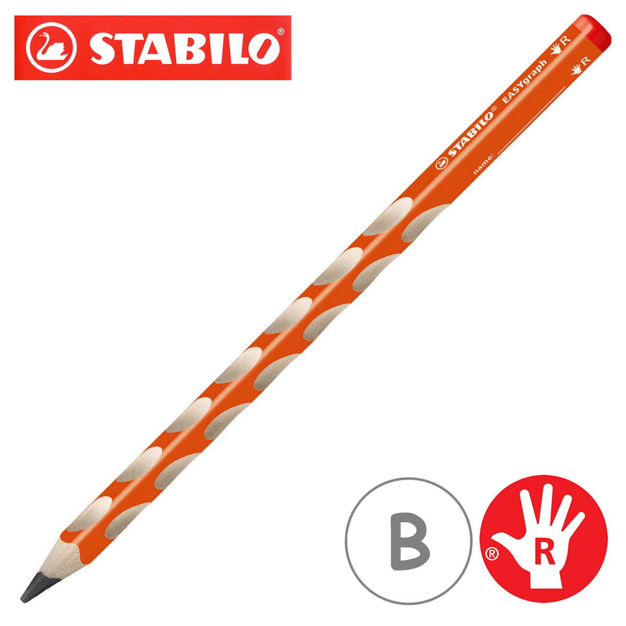 Stabilo-easy-graph-B-Bleistift-Rechtshaender-orange-lafueliki