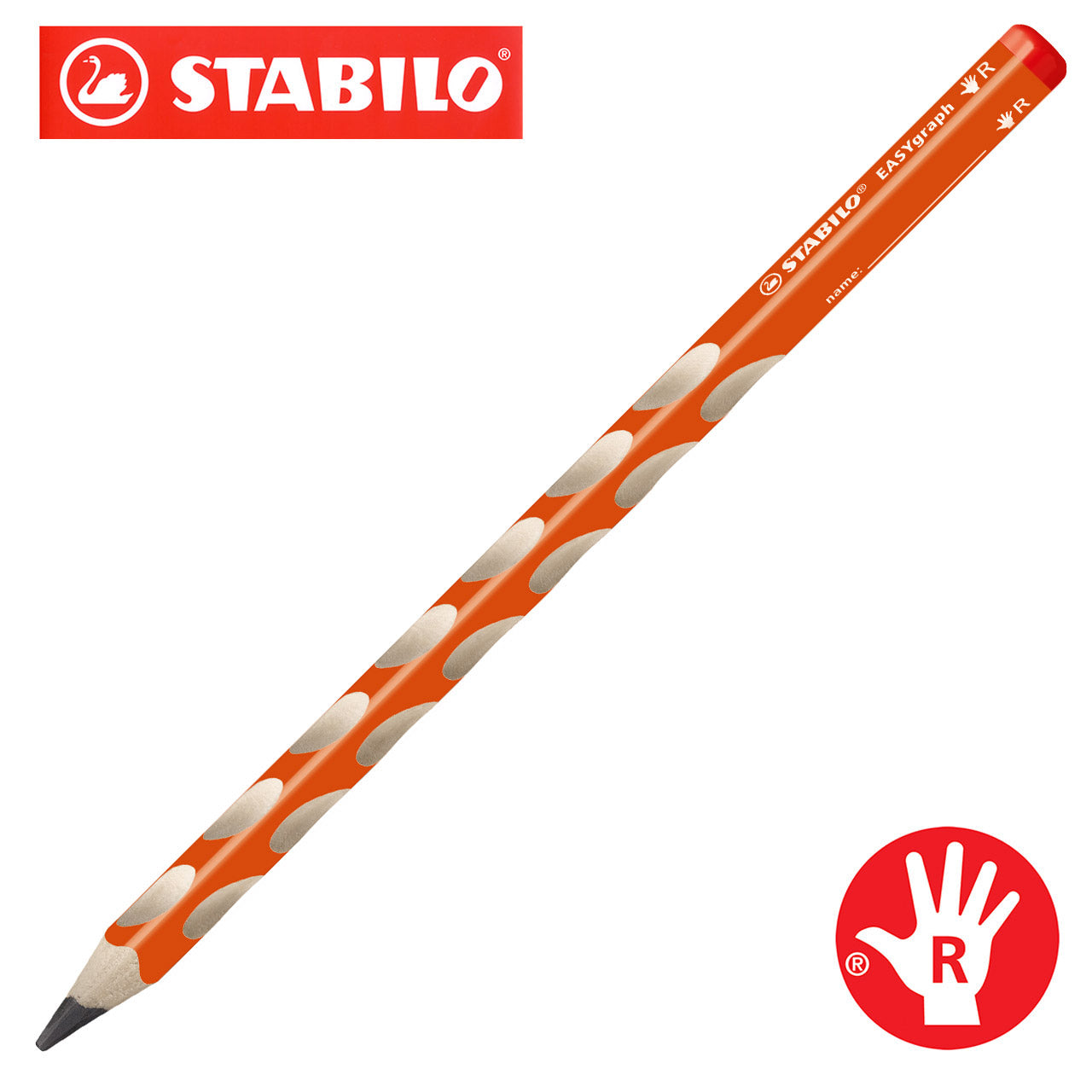 Stabilo-easy-graph-Bleistift-Rechtshaender-orange-lafueliki