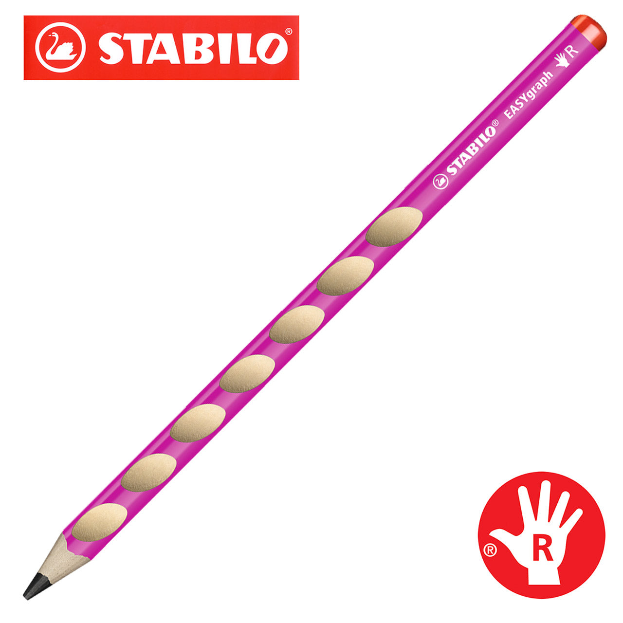 Stabilo-easy-graph-Bleistift-Rechtshaender-pink-lafueliki