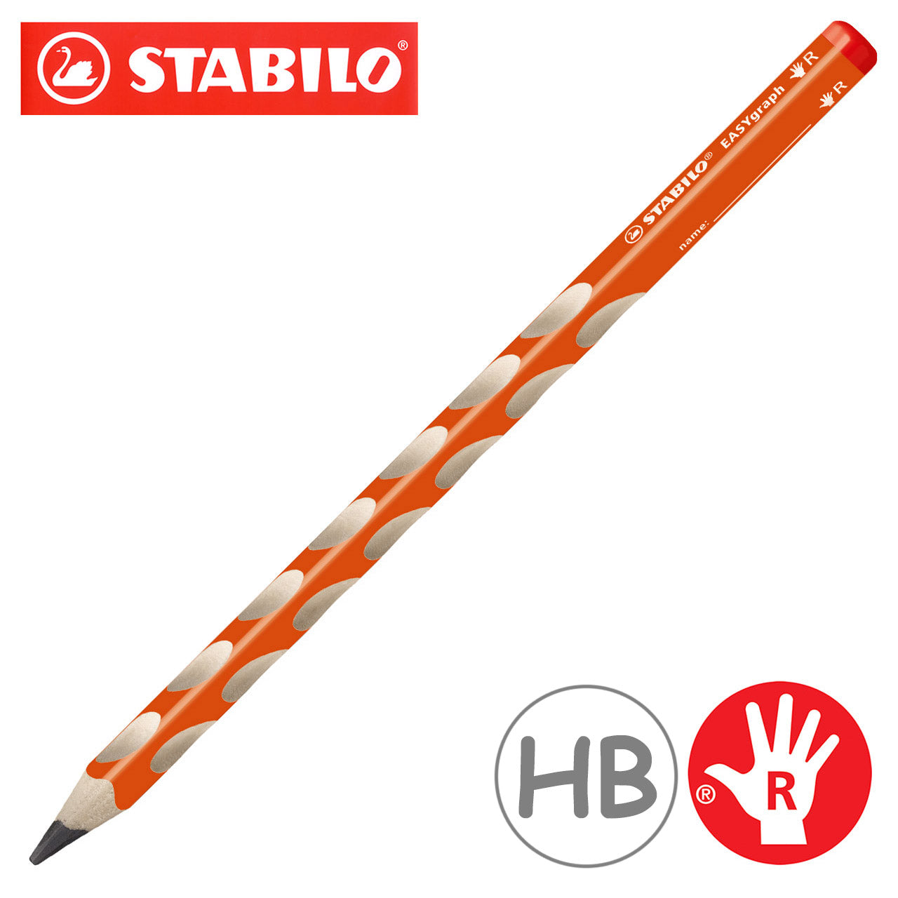 Stabilo-easy-graph-HB-Bleistift-Rechtshaender-orange-lafueliki