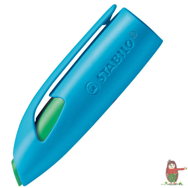Stabilo-easybirdy-fueller-Kappe-gruen-hellblau-lafueliki