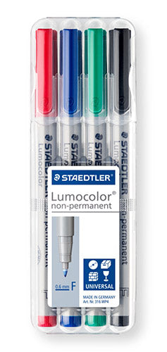 Staedtler-Lumocolor-F-non-permanent-Folienstift-4er-Set