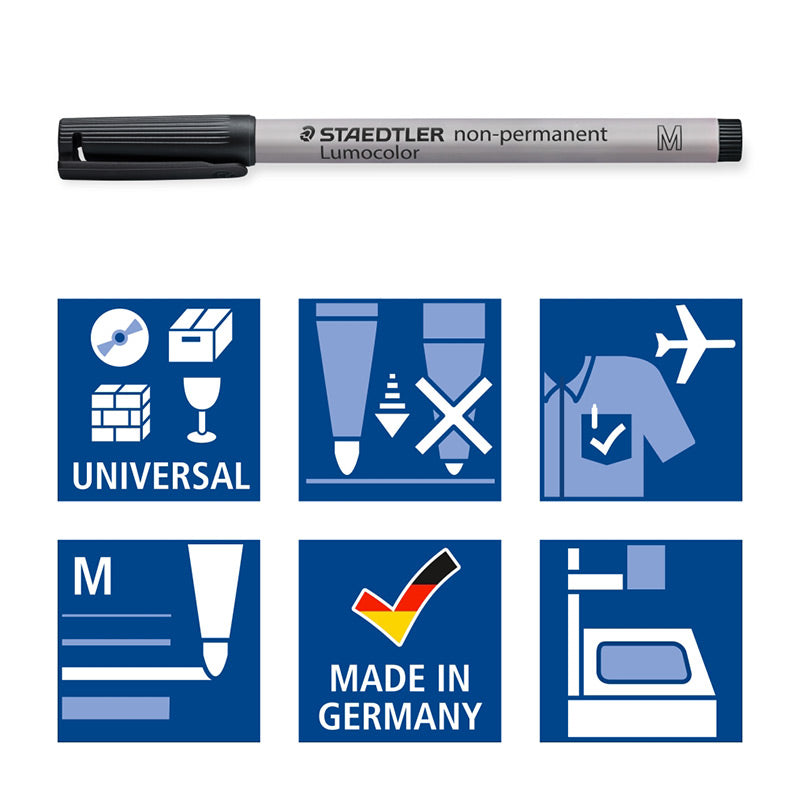 Staedtler-Lumocolor-non-permanent-Folienstift-schule-schwarz-M