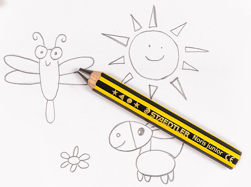 STAEDTLER Noris Junior Badslijper - Dubbele Puntenslijper Voor Dikke Potloden - Ideaal Voor Kleine Handen - Turquoise/geel