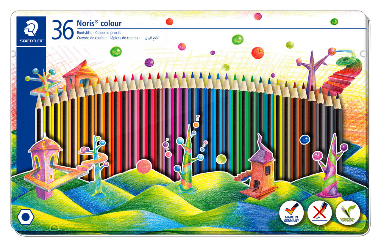 Staedtler-Noris-colour-185-Farbstift-36-Set-Metalletui-lafueliki