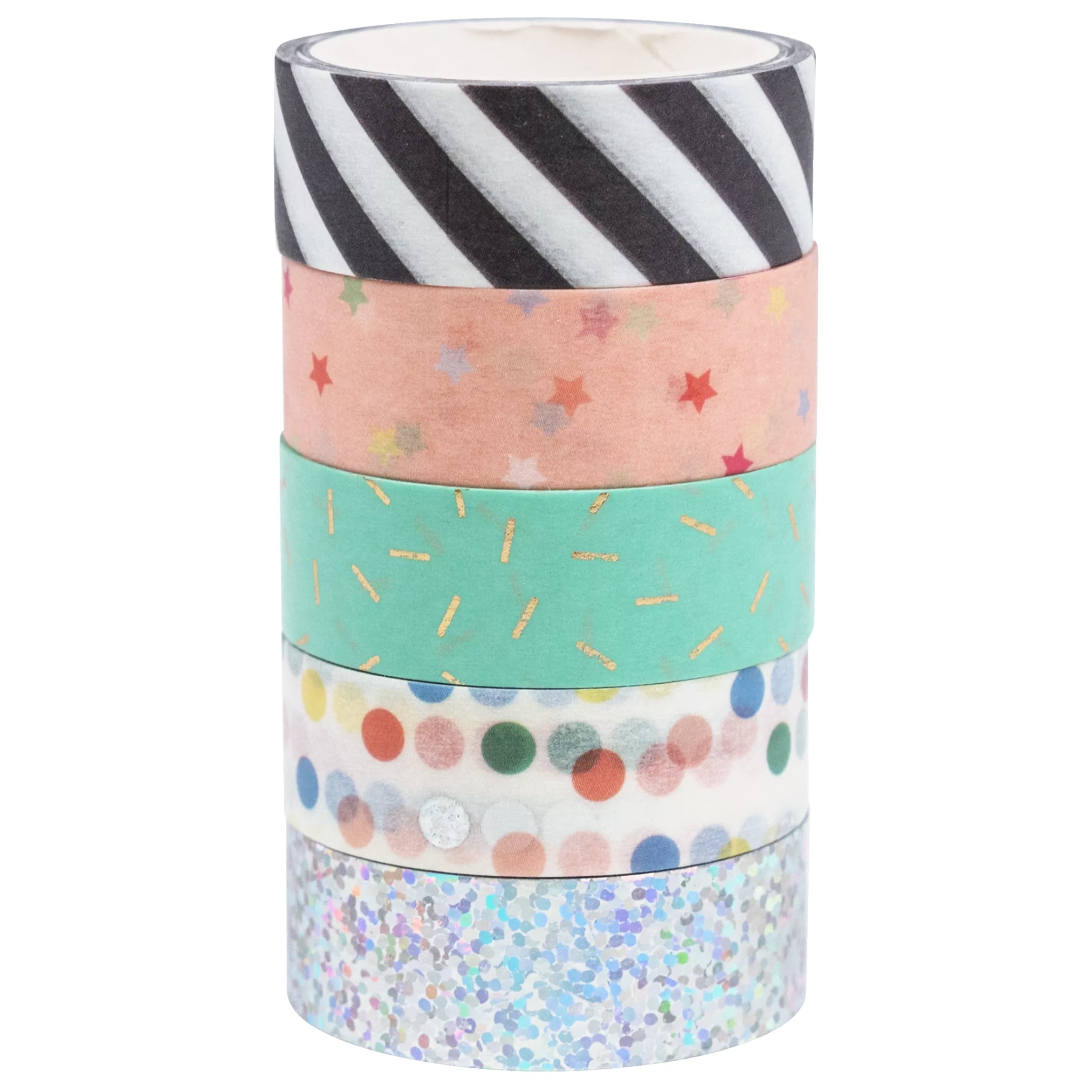 Stewo Washi Tape Set „Bday“ · 5 Rollen · bunt/mehrfarbig · 5×5 m