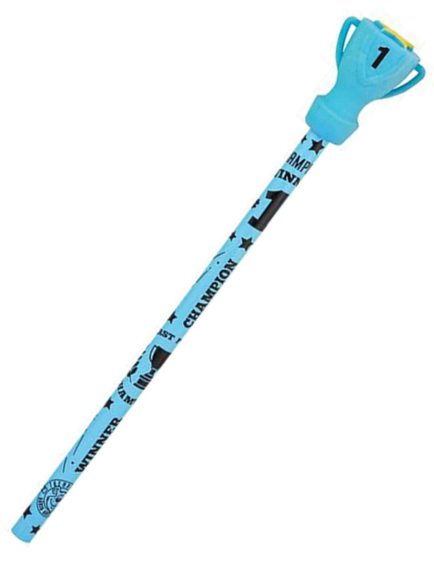 Stiftbeschwerer-Champion-Poka-inkl-Bleistift-blau-lafueliki
