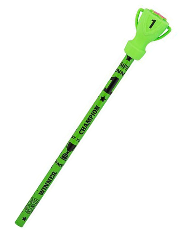 Stiftbeschwerer-Champion-Poka-inkl-Bleistift-gruen-lafueliki