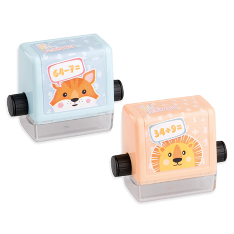 TRODAT Little Dots Rechenrally Rollstempel Set · Plus & Minus rechnen