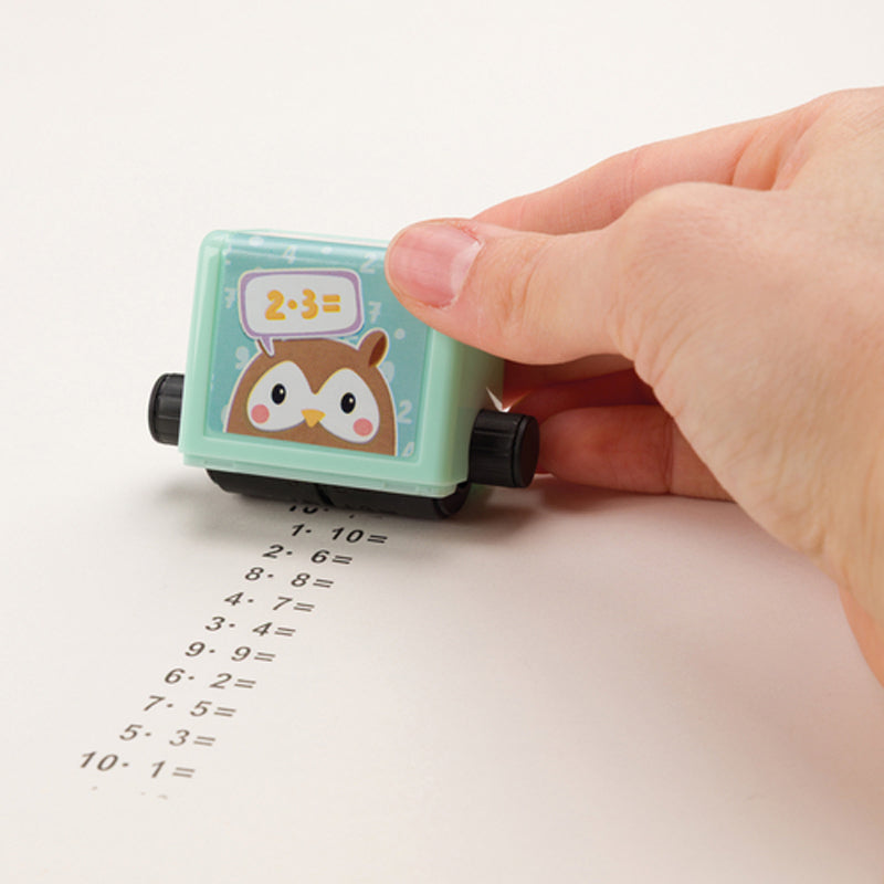 TRODAT Little Dots Rechenrally Rollstempel · Malrechnen · 1x1 · Grün