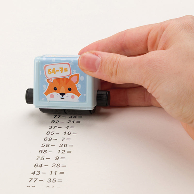 TRODAT Little Dots Rechenrally Rollstempel Set · Plus & Minus rechnen