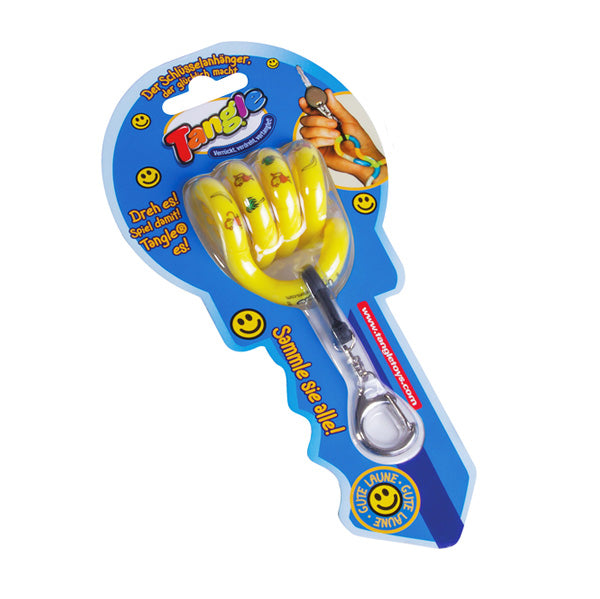 Tangle-Schluesselanhaenger-verrueckt-verdreht-vertangelt-gelb-81116-lafueliki
