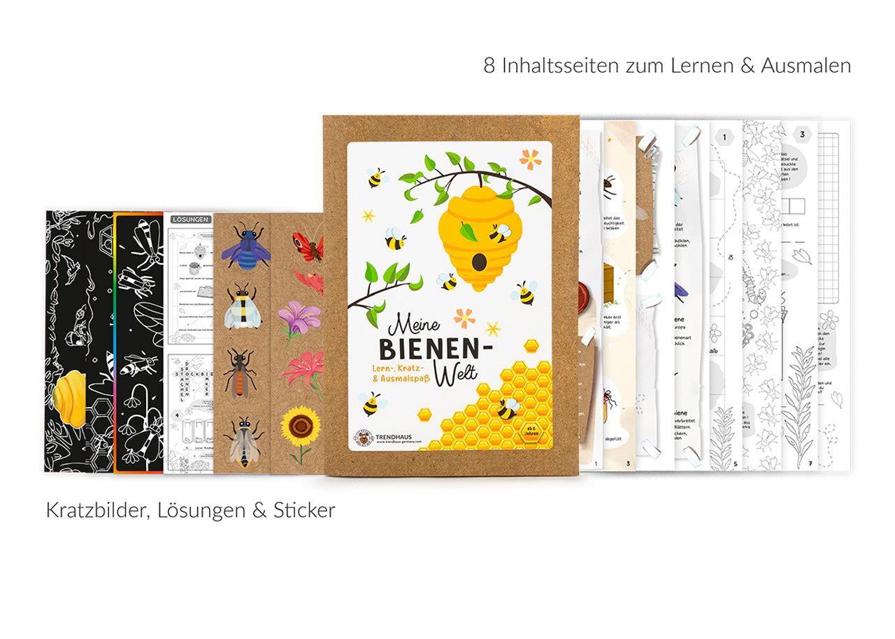 Trendhaus-Activityheft-Meine-Bienenwelt-956668-Lernheft-Kratzheft-Ausmalspass-lafueliki